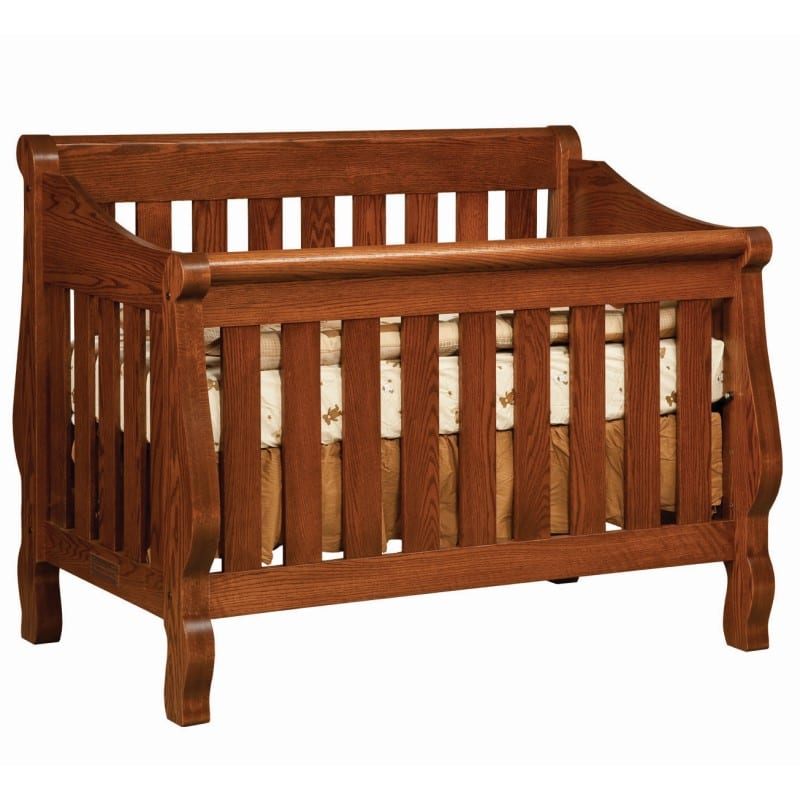 4825 Hoosier Sleigh Crib wLabel