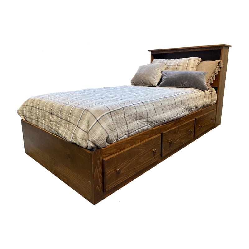 Pine storage bed