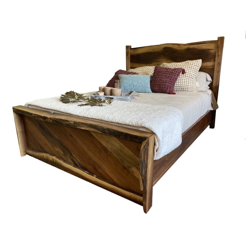Walnut Live edge waterfall bed