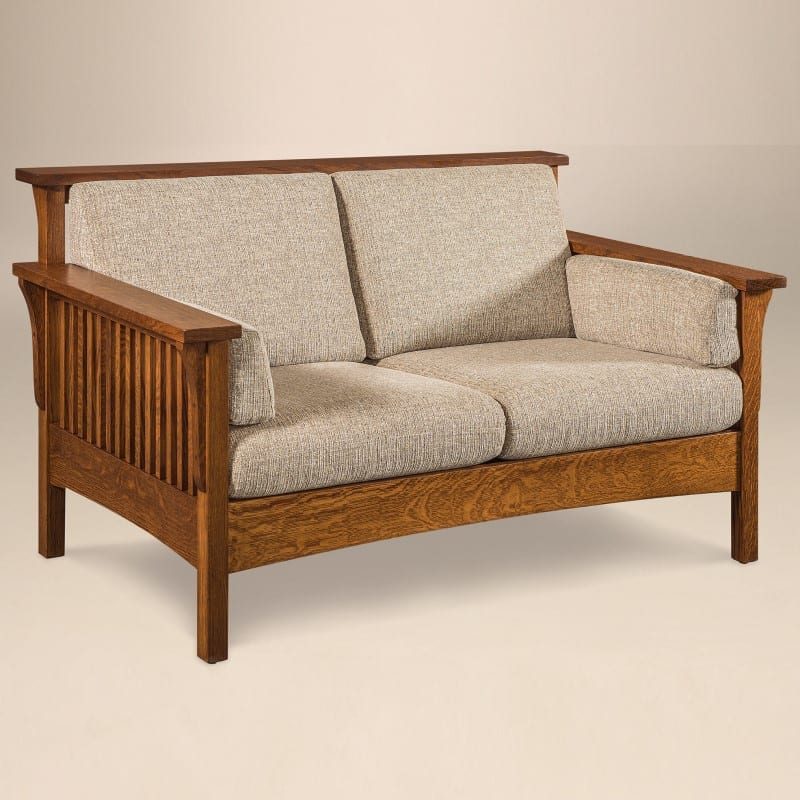 High Back Slat LoveSeat