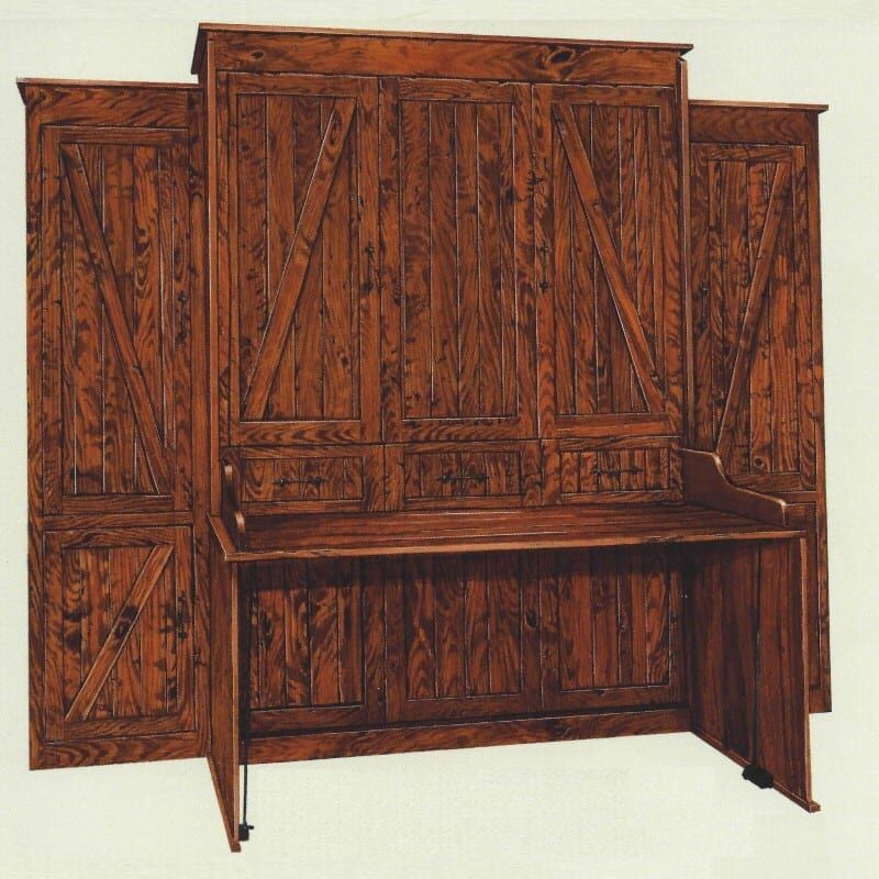 murphy bed w cupboard and desk closed