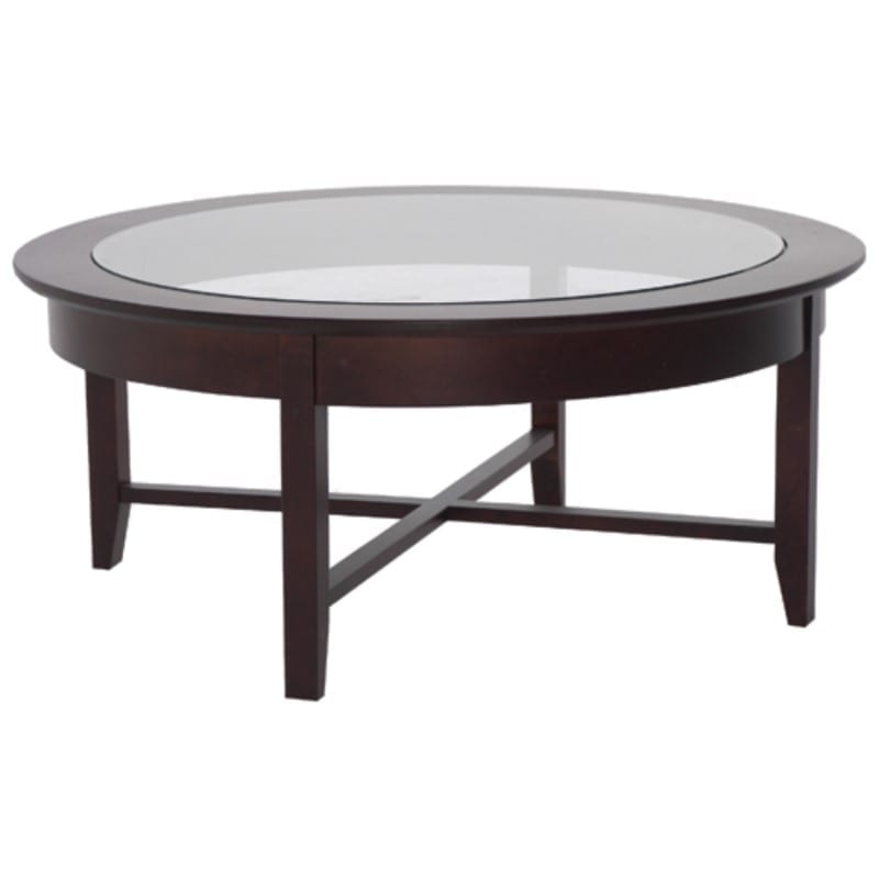 Demilune coffee with glass top
