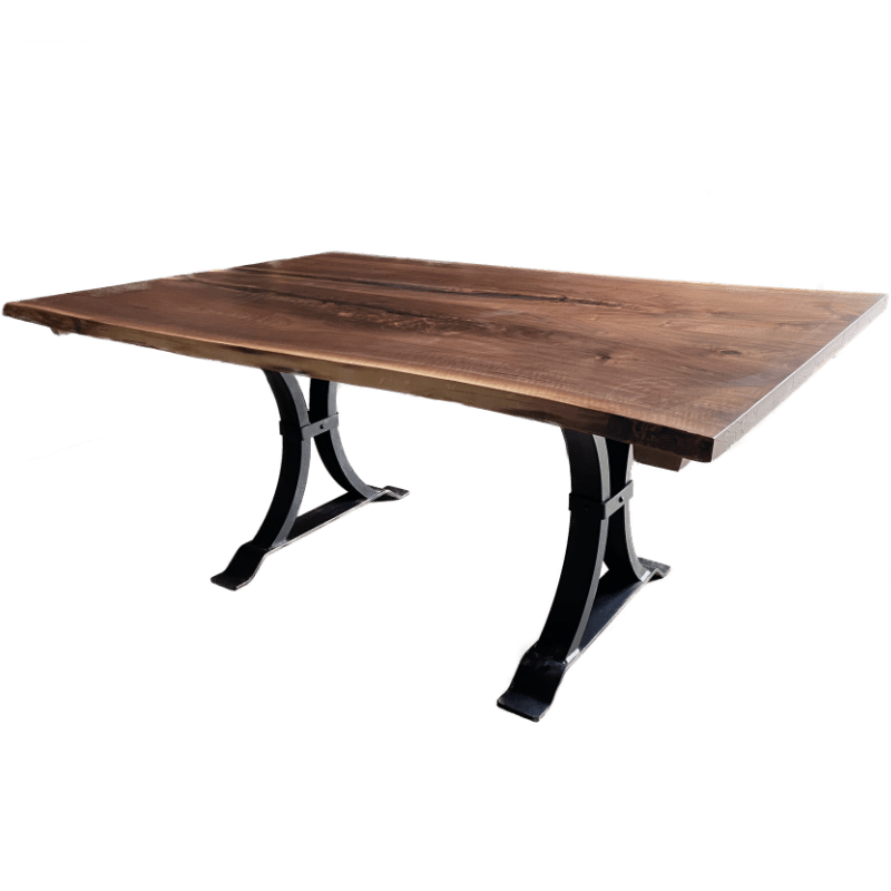 atlas dining table with walnut top