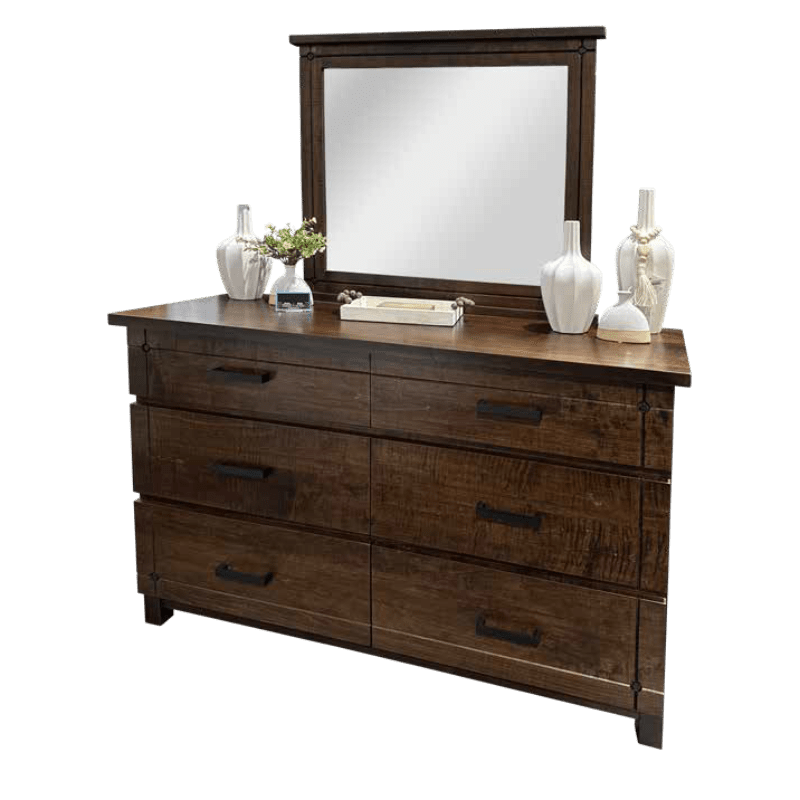 Heritage 6 drawer dresser and landscape mirror
