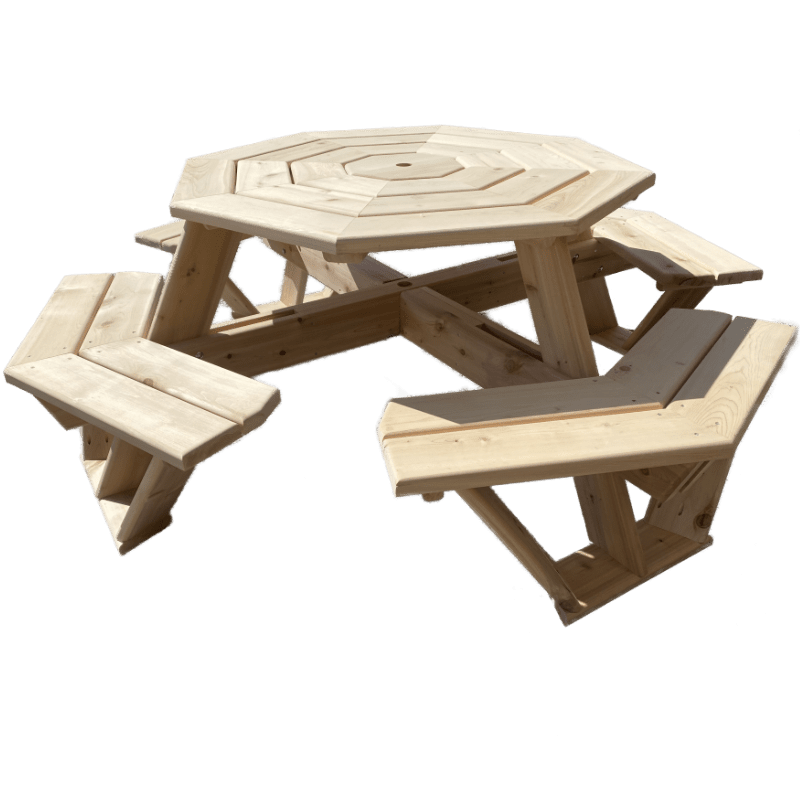 octagon Picnic Table - Cedar