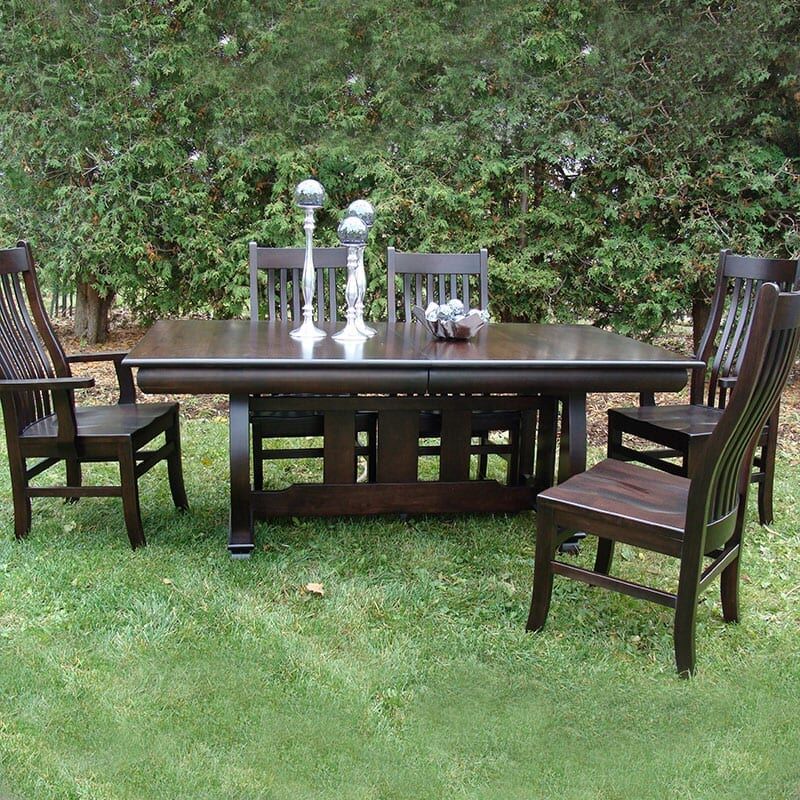 Hampton Trestle Table with Mission Chairs