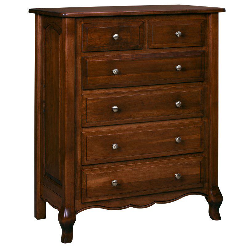 French Country 6 Drawer Chest darker