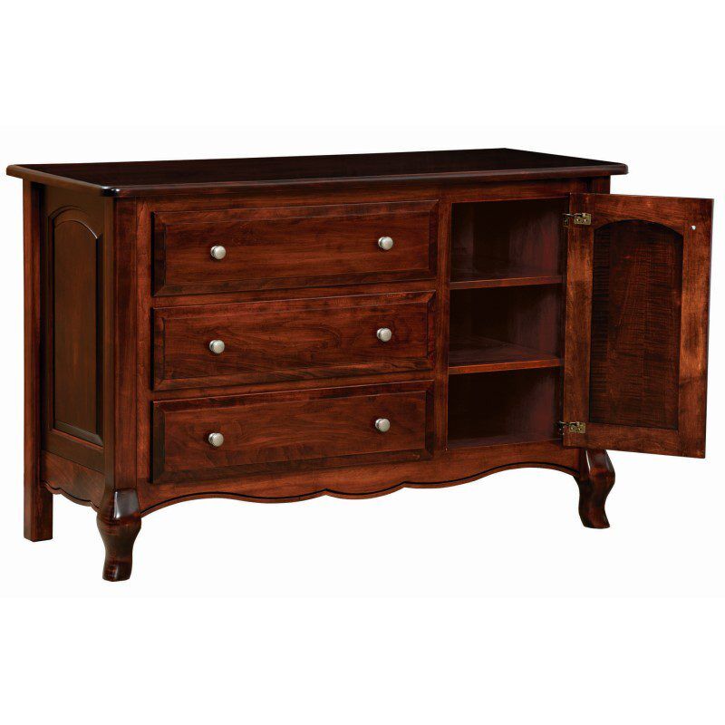 French Country 3 Drawer Dresser with Door