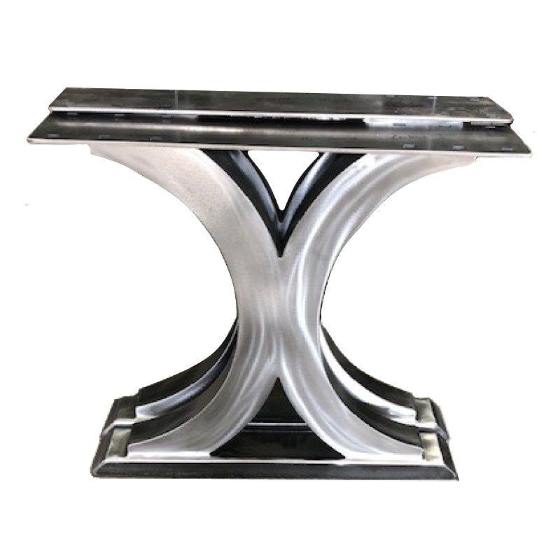 Curved Polished Metal Base