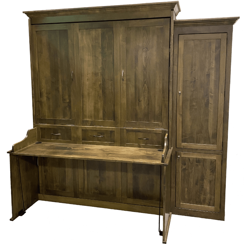 Murphy bed with bookcase