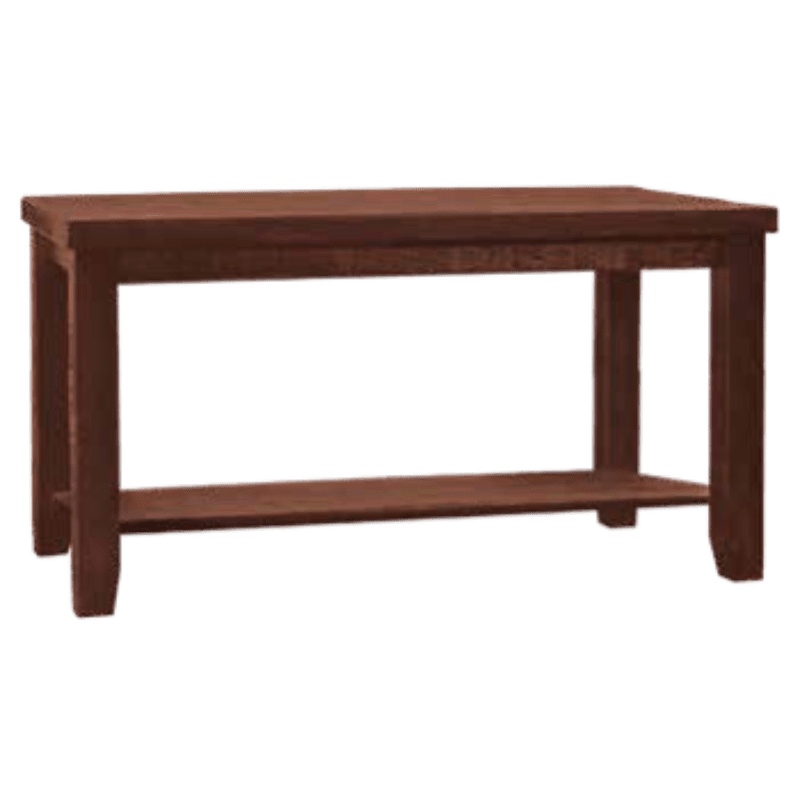 Farmhouse sofa table with shelf