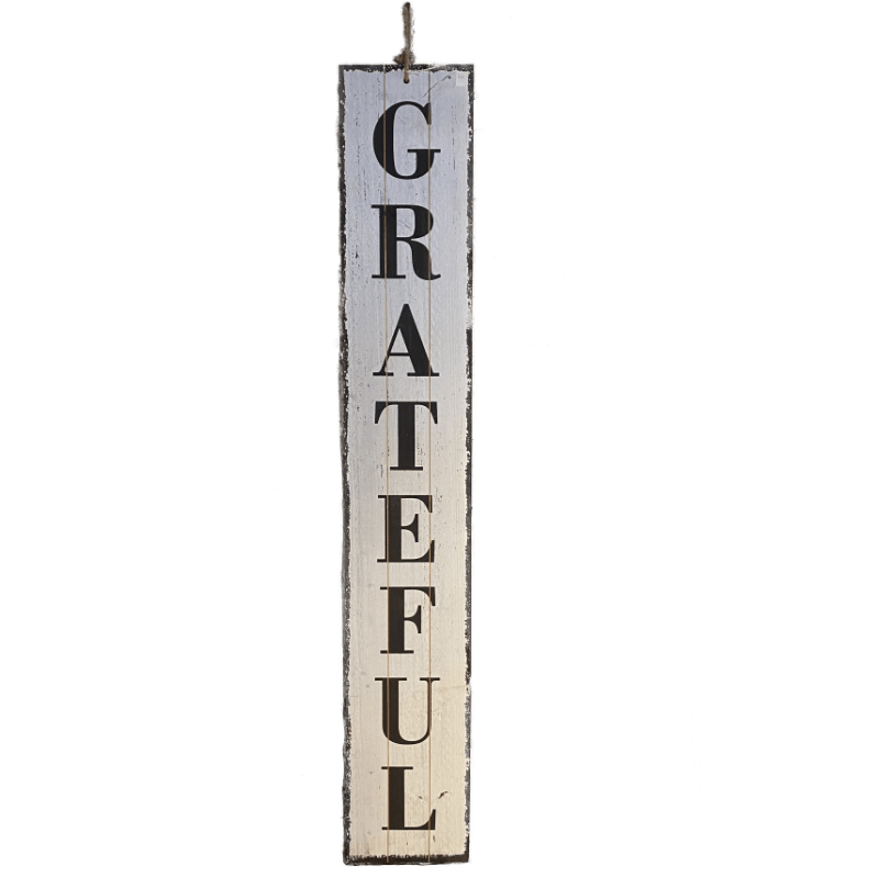 Grateful door sign